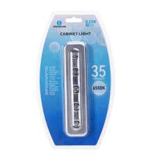 Luce led per armadio 17,8cm 35lm luce fredda 6500K, 0.23W, on/off tramite pressione sulla luce, funzionamento a batteria!