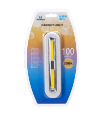 Luce led per armadio 17,8cm 100lm luce calda 3000K, 0.95W, on/off tramite pressione sulla luce, funzionamento a batteria!
