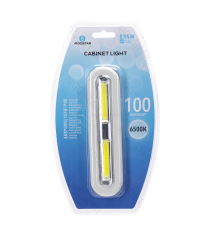 Luce led per armadio 17,8cm 100lm luce fredda 6500K, 0.95W, on/off tramite pressione sulla luce, funzionamento a batteria!