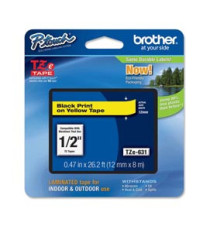 Brother - Nastro -  Nero/Giallo - TZE631 - 12mm x 8mt Brother - Nastro -  Nero/Giallo - TZE631 - 12mm x 8mt
