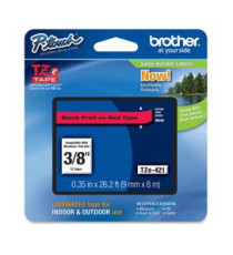 Brother - Nastro -  Nero/Rosso - TZE421 -  9mm x 8mt Brother - Nastro -  Nero/Rosso - TZE421 -  9mm x 8mt