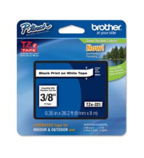 Brother - Nastro - Nero/Bianco -TZE221 - 9mm x 8mt Brother - Nastro - Nero/Bianco -TZE221 - 9mm x 8mt