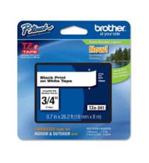 Brother - Nastro - Nero/Bianco -TZE241 - 18mm x 8mt Brother - Nastro - Nero/Bianco -TZE241 - 18mm x 8mt