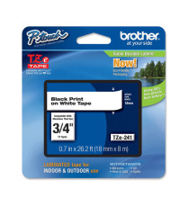 Brother - Nastro - Nero/Bianco -TZE241 - 18mm x 8mt