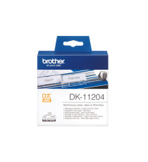 Brother - Rotolo 400 Etichette 17 x 54 mm - Nero/Bianco - DK-11204 Brother - Rotolo 400 Etichette 17 x 54 mm - Nero/Bianco - DK-11204