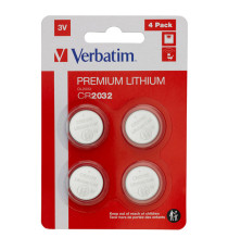Micropile CR2032 - 3V - a pastiglia - litio - Verbatim - blister 4 pezzi Micropile CR2032 - 3V - a pastiglia - litio - Verbatim - blister 4 pezzi