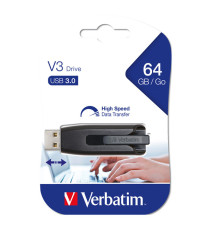 Verbatim - Usb 3.0 Superspeed Store'N'Go V3 Drive - Nero - 49174 - 64GB
