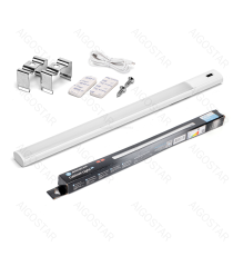 Lampada led per armadio con sensore 3W 210lm luce fredda 5700k con ricarica USB, Dimensioni L300xW24xH15 mm mm,on/off automatico