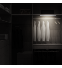 Lampada led per armadio con sensore 3W 210lm luce fredda 5700k con ricarica USB, Dimensioni L300xW24xH15 mm mm,on/off automatico