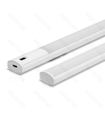 Lampada led per armadio con sensore 6W 540lm luce fredda 5700k con ricarica USB, Dimensioni L600xW24xH15mm,on/off automatico