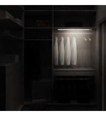 Lampada led per armadio con sensore 6W 540lm luce fredda 5700k con ricarica USB, Dimensioni L600xW24xH15mm,on/off automatico