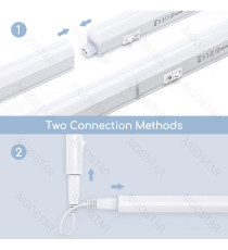 Tubo LED T5 4w,480 lumen,luce naturale 4000K,lampada batten light misura L313xW22xH30 mm mm Equivalenza incandescente: 41W