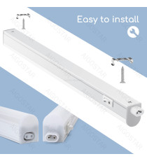 Tubo LED T5 8w,920 lumen,luce calda 3000K,lampada batten light misura L573xW22xH30 mm Equivalenza incandescente: 67W