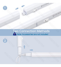 Tubo LED T5 4w,460 lumen,luce calda 3000K,lampada batten light misura L313xW22xH30mm Equivalenza incandescente: 39W