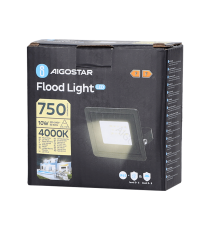 Flood light LED 10W 750 lumen,luce naturale 4000K IP65 faro led Dimensioni: L90xW86xH27mm Equivalenza incandescente 40W Serie05