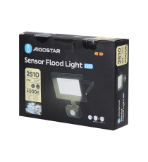 Flood light LED con sensore 30W 2510 lumen,luce naturale 4000K IP65 faro led Dimensioni:L189xW150xH53mm Serie05