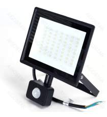 Flood light LED con sensore 50W 4300 lumen,luce naturale 4000K IP65 faro led Dimensioni:L220xW180xH53mm Serie05