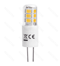 Lampadina Led G4 2W 250 lumen luce calda 3000K Dimensioni:D10.5xH37mm Equivalenza incandescente:25W Angolo illuminazione 360 Lampadina Led G4 2W 250 lumen luce calda 3000K Dimensioni:D10.5xH37mm Equivalenza incandescente:25W Angolo illuminazione 360