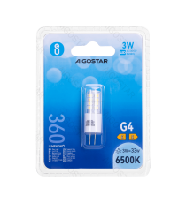 Lampadina Led G4 3W 360 lumen luce fredda 6500K Dimensioni:D13xH44mm Equivalenza incandescente:33W Angolo illuminazione 360 Lampadina Led G4 3W 360 lumen luce fredda 6500K Dimensioni:D13xH44mm Equivalenza incandescente:33W Angolo illuminazione 360