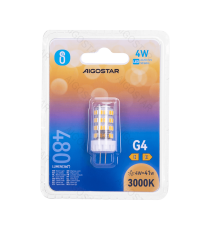 Lampadina Led G4 4W 480 lumen luce calda 3000K Dimensioni:D17xH42 mm Equivalenza incandescente:41W Angolo illuminazione 360 Lampadina Led G4 4W 480 lumen luce calda 3000K Dimensioni:D17xH42 mm Equivalenza incandescente:41W Angolo illuminazione 360