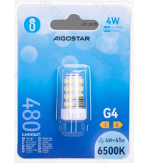 Lampadina Led G4 4W 480 lumen luce fredda 6500K Dimensioni:D17xH42 mm Equivalenza incandescente:41W Angolo illuminazione 360 Lampadina Led G4 4W 480 lumen luce fredda 6500K Dimensioni:D17xH42 mm Equivalenza incandescente:41W Angolo illuminazione 360