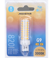 Lampadina Led G4 7W 820 lumen luce calda 3000K Dimensioni:D19xH68 mm Equivalenza incandescente: 61W Angolo illuminazione 360 Lampadina Led G4 7W 820 lumen luce calda 3000K Dimensioni:D19xH68 mm Equivalenza incandescente: 61W Angolo illuminazione 360
