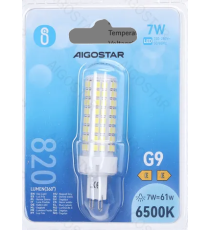 Lampadina Led G4 7W 820 lumen luce fredda 6500K Dimensioni:D19xH68 mm Equivalenza incandescente: 61W Angolo illuminazione 360 Lampadina Led G4 7W 820 lumen luce fredda 6500K Dimensioni:D19xH68 mm Equivalenza incandescente: 61W Angolo illuminazione 360