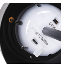 Lampada da scrivania nera ad energia solare 3W 280lumen,luce calda 3000K touch,da tavolo,regolazione intensità L130xW130xH300mm