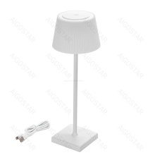 Lampada da scrivania ricaricabile bianca 4W 400lumen,CCT con regolazione intensità e cambio colore touch, L130xW130xH380mm Lampada da scrivania ricaricabile bianca 4W 400lumen,CCT con regolazione intensità e cambio colore touch, L130xW130xH380mm