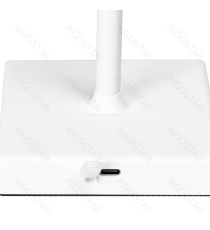 Lampada da scrivania ricaricabile bianca 4W 400lumen,CCT con regolazione intensità e cambio colore touch, L130xW130xH380mm