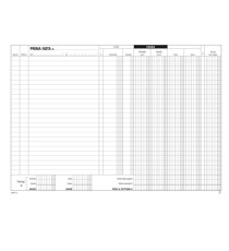 Blocco prima nota cassa/IVA c/conto (dare/avere) - 50/50 copie autoricalcanti - 21,5 x 29,7 cm - DU16832C000 - Data Uffi